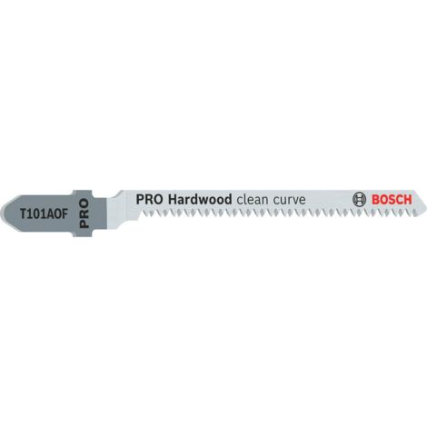 Lame de scie sauteuse PRO Hardwood clean curve T101AOF Bosch 83 mm 5 pces - 2608634233