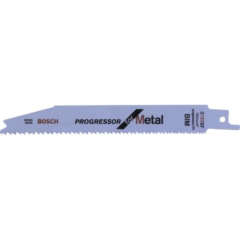 Lame de scie-sabre S 123 XF, Progressor for Metal, lot de 2 Bosch Accessories 2608654401 Longueur lame de scie 150 mm 2