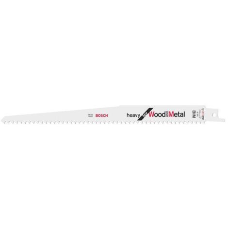 Lame de scie-sabre S 1111 DF, Heavy for Wood and Metal, lot de 5 Bosch Accessories 2608656261 Longue