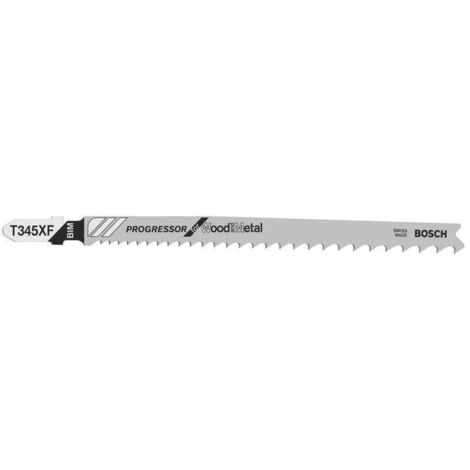 Lame de scie sauteuse PRO Multi Material thick and thin T345XF Bosch 132 mm 25 pces - 2608634995