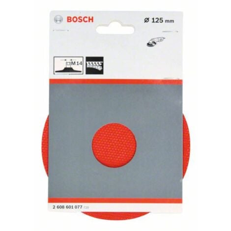Plateau de ponçage auto-agrippant pour feuilles de papier abrasif, 125 mm, 12 500 tr/min Bosch 2608601077