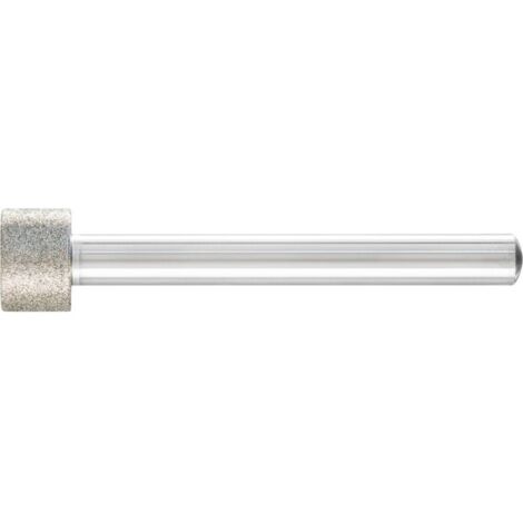 Meule diamantée sur tige cylindrique DZY, Ø x hauteur : 12 x 8 mm, Long. de la queue 52 mm, Ø de tige 6 mm