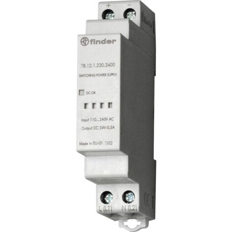 Finder 78.12.1.230.1200 Alimentation rail DIN 12 V/DC 1.25 A 12 W Contenu 1 pc(s) (1/2)