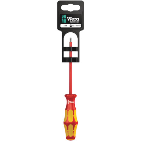 Wera 160i VDE Tournevis pour vis à fente Largeur de la lame: 3 mm