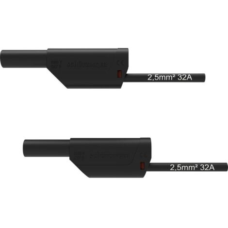 Schützinger VSFK 8500 / 2.5 / 100 / SW Cordon de mesure de sécurité mâle 4 mm mâle 4 mm 100.00 cm noir 1 pc(s) Y487722 (1/2)
