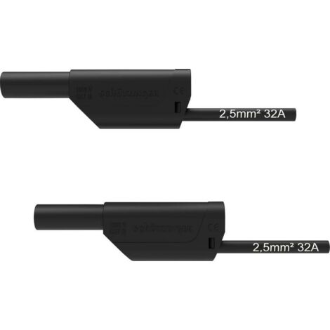 Schützinger VSFK 8700 / 2.5 / 200 / SW Cordon de mesure de sécurité mâle 4 mm mâle 4 mm 200.00 cm noir 1 pc(s) Y487242 (1/2)