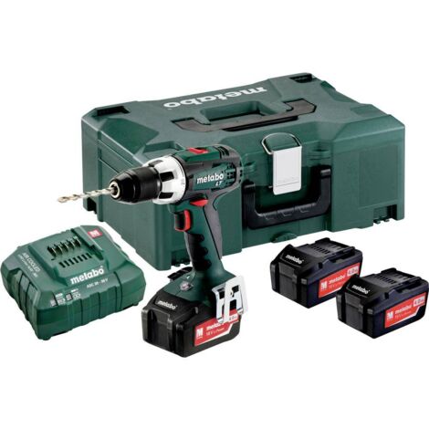 Metabo – Perceuse-visseuse sans fil 18V 602102960 – 3 batteries 4.0Ah – Moteur à 4 pôles pour perçage rapide – Coffret MetaLoc inclus - BS 18 LT SET (1/10)