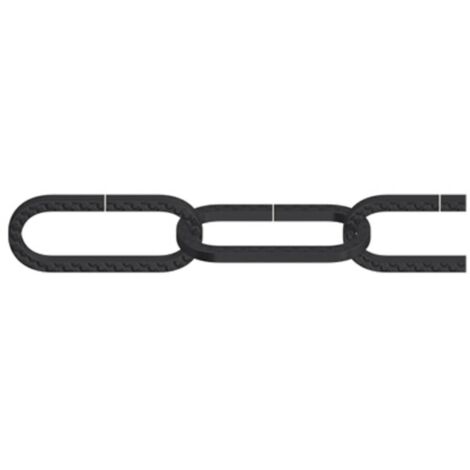 Chaîne décorative 153321 en acier verni noir – Longueur 10 m – Maillons droits non soudés – Force portante 8 kg – Dörner + Helmer