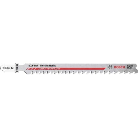 Lame de scie sauteuse T 367 XHM BOSCH 132 mm Bois et métal - Carte de 3 - 2608900560