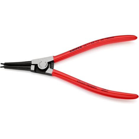 KNIPEX 46 11 A3 Pince pour circlips pour circlips extérieurs d'arbre gainées en plastique atramentisée noire 210 mm (1/2)