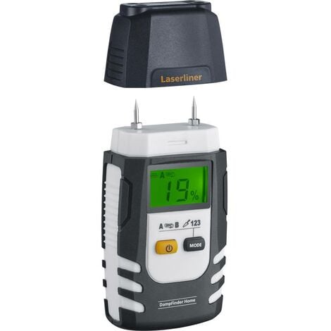 Mesures précises Polyvalent DampFinder Home Humidimètre/Testeur d’humidité Manipulation facile Bois et Matériaux LASERLINER Affichage sur écran digital 