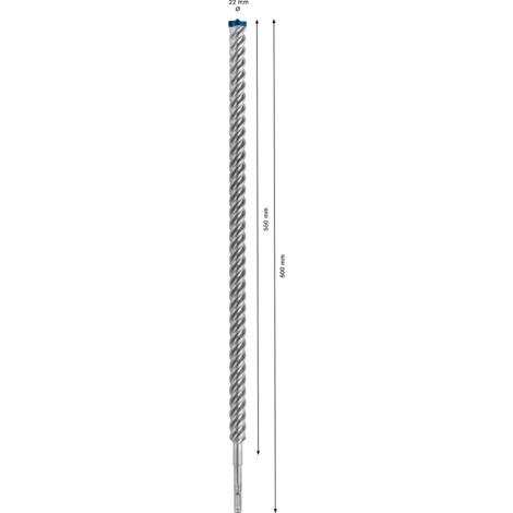 Bosch – Foret béton SDS-Plus 22mm – Longueur de travail 550mm – Tête carbure pour béton armé – 2608900148 - PLUS 7 X