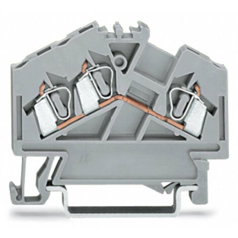 Borne de passage WAGO 280-641 5 mm ressort de traction Affectation: L gris 100 pc(s) S28719 (1/3)