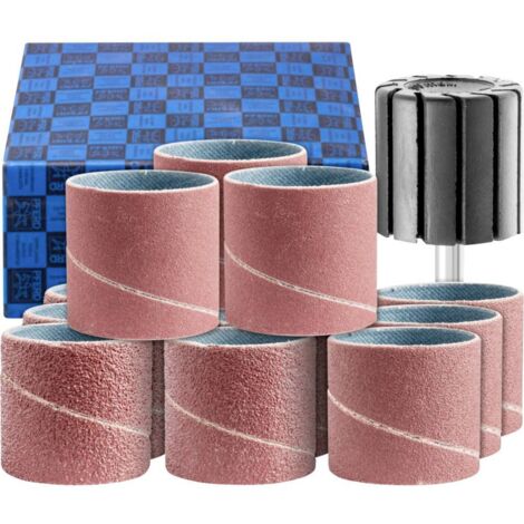 Pferd – Manchon abrasif de ponceuse 42298004 – Lot de 13 pièces – Ø 30 mm – Grain 40/60/80/150 – Pour acier, aluminium et thermoplastiques - MM 13 PC