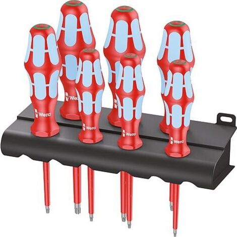 Wera 3167 i/7 Rack VDE Tournevis Torx Taille (tournevis) T 8, T 9, T 10, T 15, T 20, T 25, T 30 DIN EN 60900 1 pc(s) W818642 (1/5)