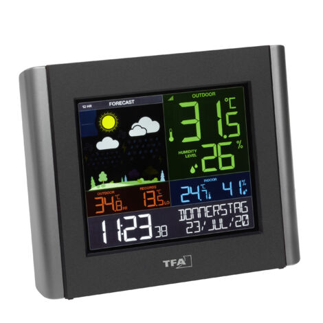 TFA Dostmann VIEW METEO 35.8000.01 Station météo connectée Prévisions météorologiques 12 heures Nombre de capteurs max. (1/4)