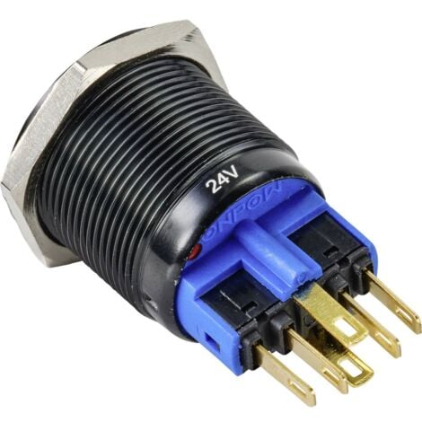 TRU COMPONENTS TC-9428220 GQ22-11ZE/B/12V/A Bouton-poussoir 250 V/AC 3 ...