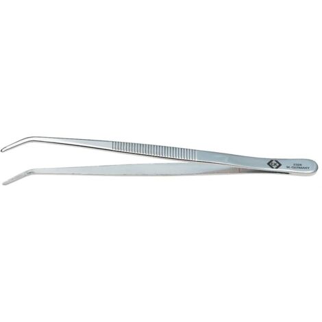 C.K T2328 Pince brucelle radio émoussée, courbée, fine 155 mm (1/2)