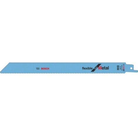Bosch – Lame de scie sabre S 1122 BF 225 mm – Bimétal pour métal – Denture 1,8 mm – Lot de 5 pièces – Coupe à ras