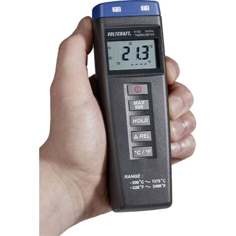VOLTCRAFT PL-125-T4 Temperatur-Messgerät -200 - +1372°C Fühler-Typ K, J