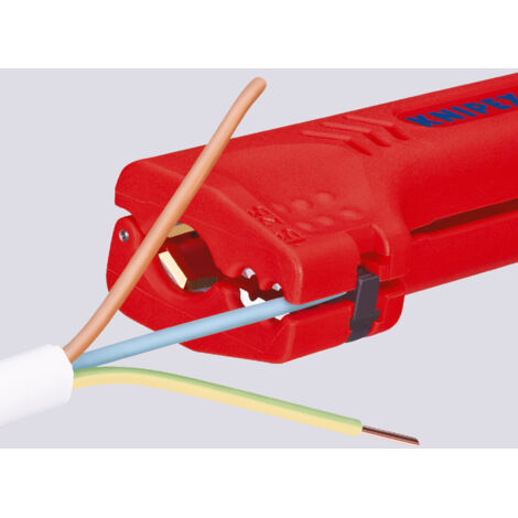 Knipex 16 64 125 SB - Outil à Dégainer Pour Câbles Plats Et Ronds - 125 Mm - Idéal Pour électriciens Et Bricoleurs