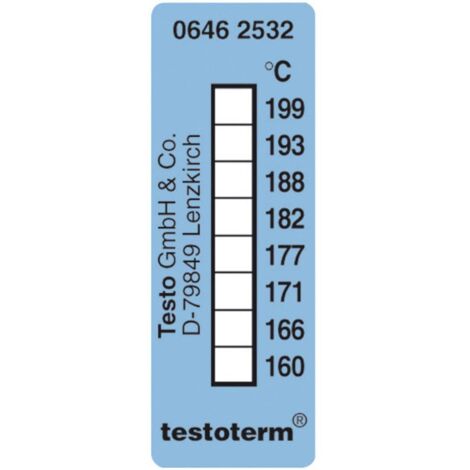 testo testoterm Bandelette de mesure de température 161 à 204 °C