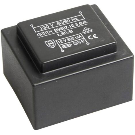 Gerth PTG382401 Transformateur pour circuits imprimés 1 x 230 V 1 x 24 V/AC 3.60 VA 150 mA V056021
