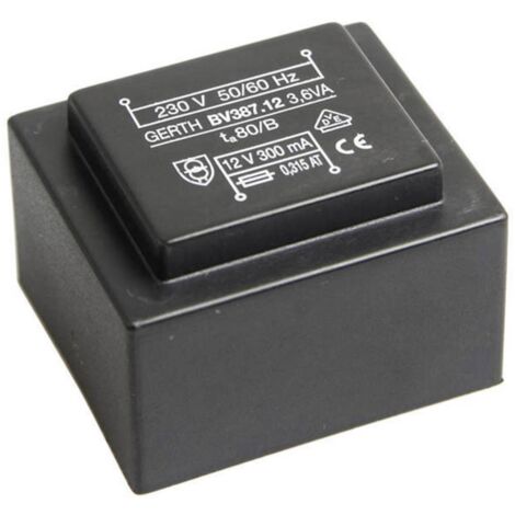 Gerth PTG383602 Transformateur pour circuits imprimés 1 x 230 V 2 x 18 V/AC 3.60 VA 100 mA V056081 (1/3)