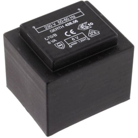 Gerth PTF420601 Transformateur pour circuits imprimés 1 x 230 V 1 x 6 V/AC 8 VA 1333 mA (1/3)