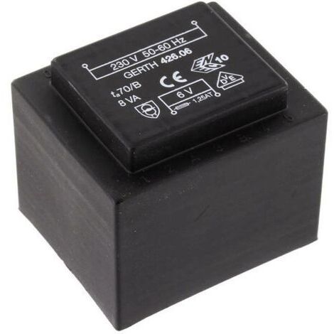 Gerth 426.09.2. Transformateur pour circuits imprimés 1 x 230 V 2 x 4.5 V/AC 8 VA 888 mA (1/4)