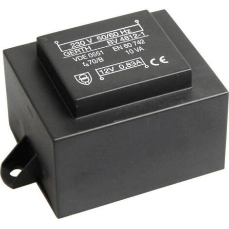 Gerth PT480801F Transformateur pour circuits imprimés 1 x 230 V 1 x 8 V/AC 10 VA 1250 mA V050381 (1/3)