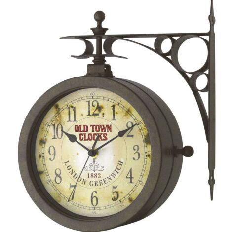 Horloge murale TFA Dostmann 603011 à quartz 20.5 cm x 29 cm x 29.5 cm x 9 cm antique, noir