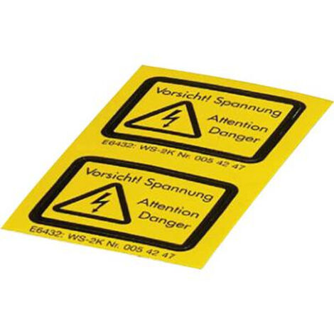 Etiquette d'avertissement Contenu: 10 pc(s) Phoenix Contact WS-2K 1004513 (1/2)