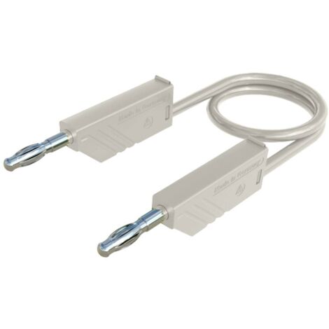 SKS Hirschmann MLN 50/2,5 WS Cordon de mesure Banane mâle 4 mm Banane mâle 4 mm 0.50 m blanc 1 pc(s) (1/2)