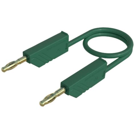 SKS Hirschmann MLN 50/2,5 GN Cordon de mesure Banane mâle 4 mm Banane mâle 4 mm 0.50 m vert 1 pc(s) (1/2)