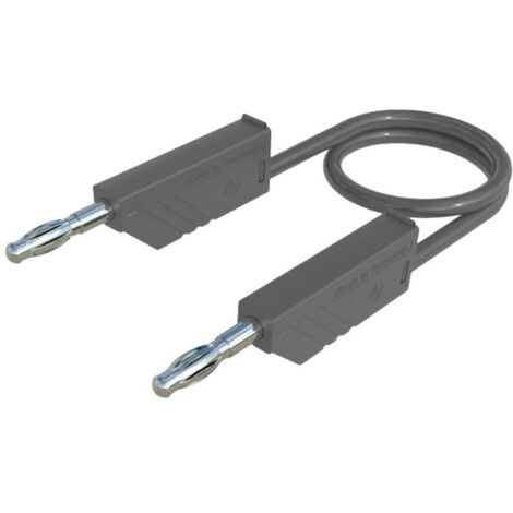 Hirschmann Test & Measurement MLN 100/2,5 GR Cordon de mesure Banane mâle 4 mm Banane mâle 4 mm 1.00 m gris 1 pc(s) (1/2)