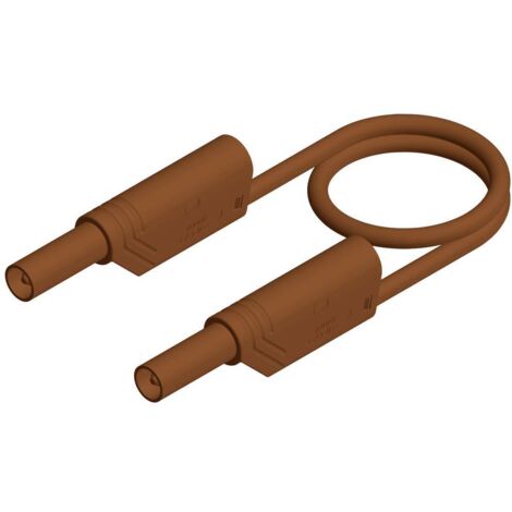 Hirschmann Test & Measurement MLS WS 100/2,5 Cordon de mesure de sécurité Banane mâle 4 mm Banane mâle 4 mm 1.00 m marr (1/2)