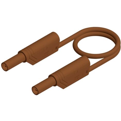 Hirschmann Test & Measurement MLS WS 200/2,5 Cordon de mesure de sécurité Banane mâle 4 mm Banane mâle 4 mm 2.00 m marr (1/2)