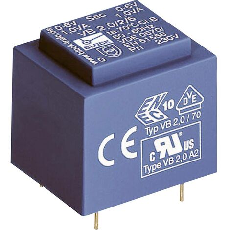 BLOCK VB 3,2/2/15 Transformateur pour circuits imprimés 1 x 230 V 2 x 15 V/AC 3.2 VA 106 mA D97599 (1/3)