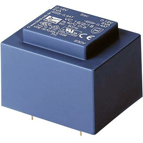 BLOCK VC 5,0/1/18 Transformateur pour circuits imprimés 1 x 230 V 1 x 18 V/AC 5 VA 277 mA D97271 (1/3)