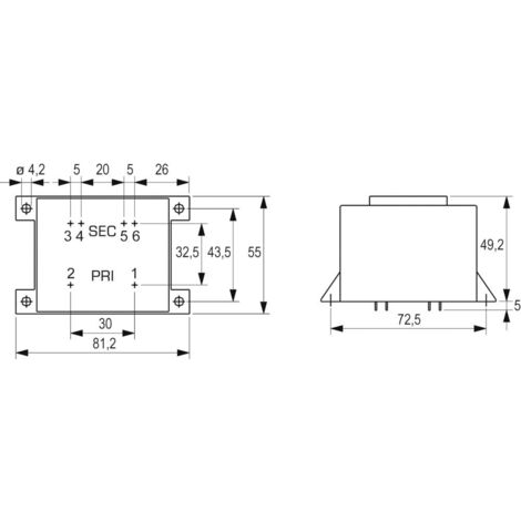 elma TT IZ71 Transformateur d'alimentation universel 1 x 230 V 1 x 6 V/AC,  12 V/AC 120 VA 10 A - Conrad Electronic France