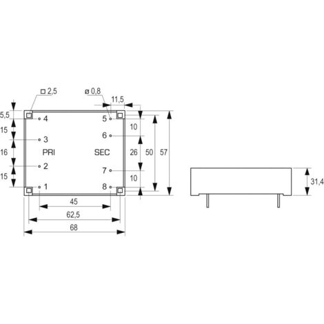 Block FL 24/12 Transformateur pour circuits imprimés 2 x 115 V 2 x 12 V/AC 24 VA 1 A