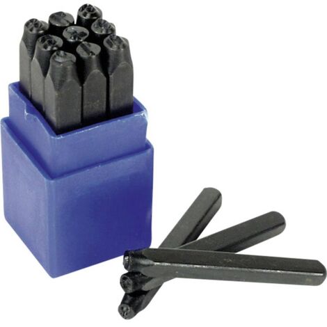 Brüder Mannesmann M 245-10 9 pièces Jeu de poinçons chiffres Hauteur des caractères: 10 mm C77951