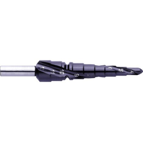 Exact 796 / 07021 HSS Foret étagé 4 - 12 mm TiAIN Longueur totale 80 mm tige à 3 surfaces 1 pc(s) (1/2)