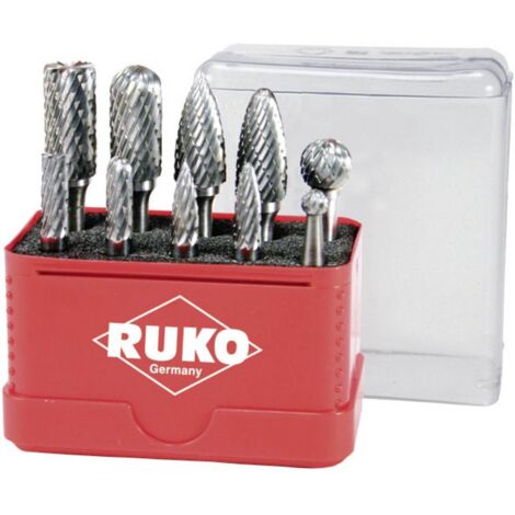 Jeu de fraises sur tige en métal dur Ruko HM en mini-boîte Denture ZYA-ST\/WRC\/SPG\/RBF\/KUD