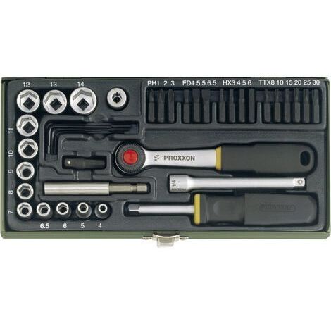 Proxxon Industrial Jeu de douilles-embouts métrique 1/4 (6.3 mm) 39 pièces 23070 (1/5)