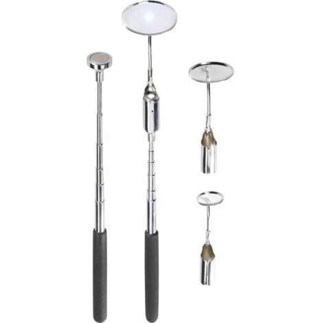 Set de miroirs d'inspection 5 pièces avec éclairage LED TOOLCRAFT 816419 1 set