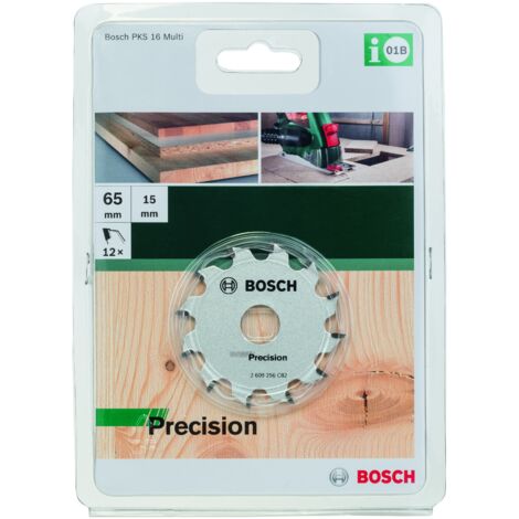 Bosch – Lame de scie circulaire 65 mm – 12 dents pour bois tendre et stratifié – 2609256C82 – Largeur de coupe 1.6 mm - C96279 (1/2)