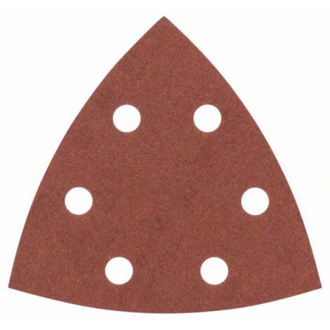 Feuille abrasive Delta avec bande auto-agrippante, perforé Bosch Accessories 2607017110 Grain 240 Cote d'encoignure 93