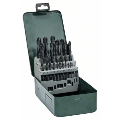 Jeu de forets à métaux HSS-R Bosch, 25 pièces - 2607019446